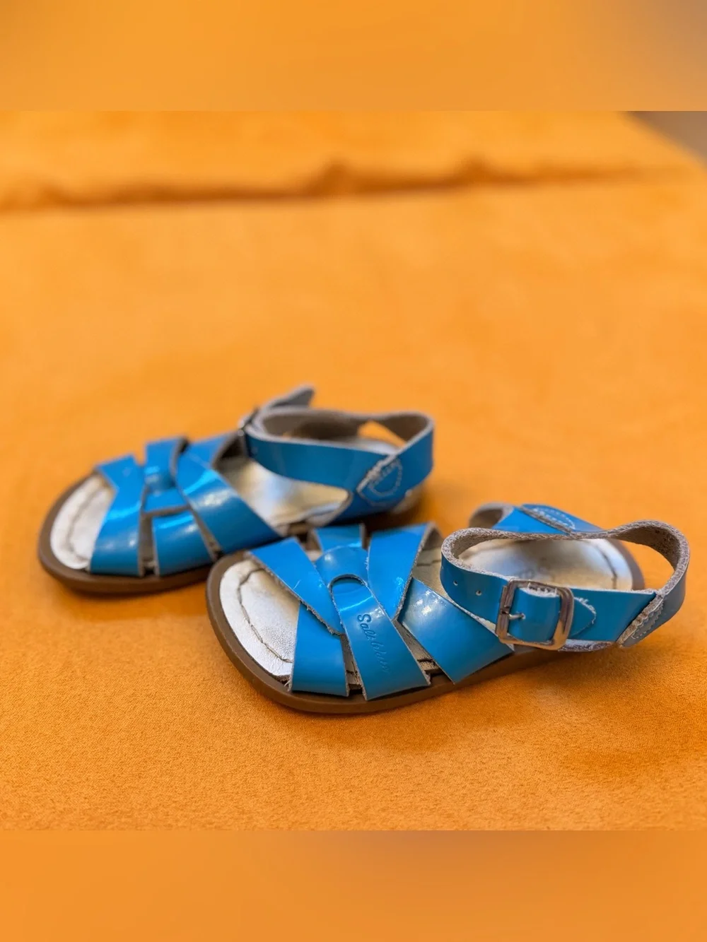 Blue Kids Leather Sandals - Classic Summer Style